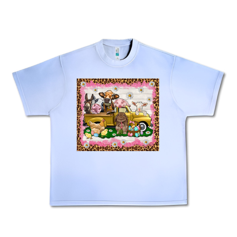 Easter Day With Farm Animals Tumbler Urban Heavy Tee by HowdyJamesFarm | Teevron