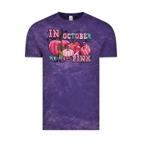 Cloud Purple in october we wear pink Vintage Tee - CowGirlArtShop