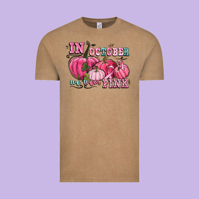 In October We Wear Pink Vintage Tee Designed By Cowgirlartshop