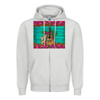 Dove Grey mexican guitar roses cactus sombrero Zipper Hoodie - Artiststas
