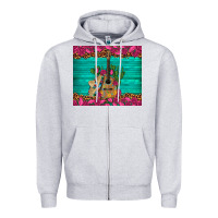 Heather Grey mexican guitar roses cactus sombrero Zipper Hoodie - Artiststas