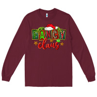 Burgundy christmas fancy claus Long Sleeve Tee - FaDigitalArtStudio