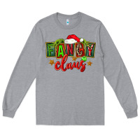 Heather Grey christmas fancy claus Long Sleeve Tee - FaDigitalArtStudio