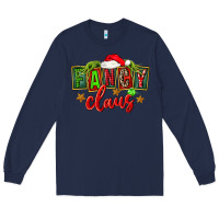 Navy christmas fancy claus Long Sleeve Tee - FaDigitalArtStudio