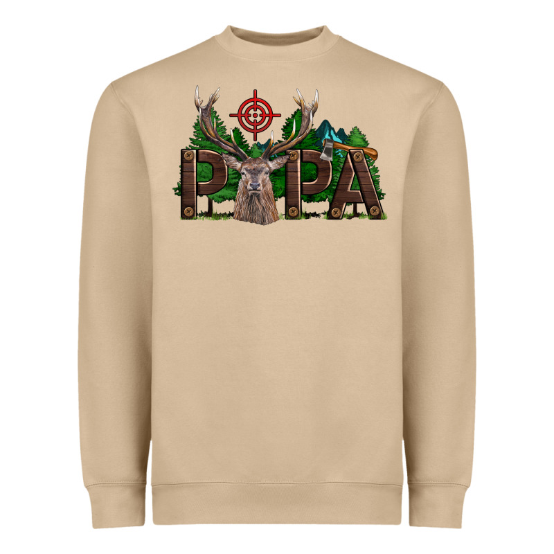 Western Papa Deer Hunting Heavyweight Sweatshirt by LillyAllenDesigns | Teevron