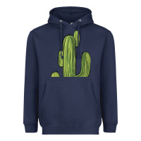 Navy cactus Heavyweight Hoodie - BarkalooDesign