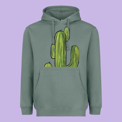 Cactus Heavyweight Hoodie Designed By Barkaloodesign