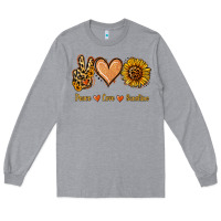 Heather Grey Peace Love Sunshine Long Sleeve Tee - Jasminsmagicworld