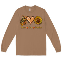 Toasted Coconut Peace Love Sunshine Long Sleeve Tee - Jasminsmagicworld