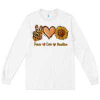 White Peace Love Sunshine Long Sleeve Tee - Jasminsmagicworld