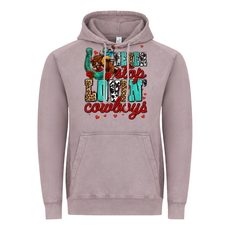 Never Stop Lovin Cowboys Olivia Vintage Hoodie by OliviaCreatesArt | Teevron