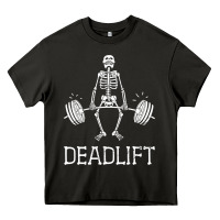 Asphalt deadlift funny halloween skeleton weight lifting workout Heavy Core Tee - longCreatives
