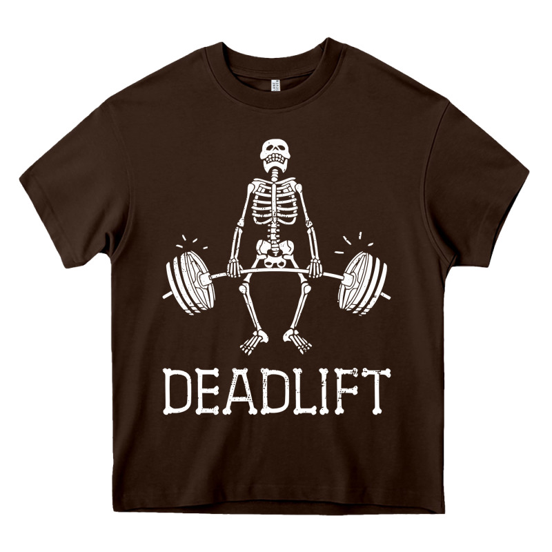 Deadlift Funny Halloween Skeleton Weight Lifting Workout Heavy Core Tee by longCreatives | Teevron