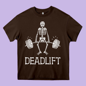 Deadlift Funny Halloween Skeleton Weight Lifting Workout Heavy Core Tee Designed By Longcreatives
