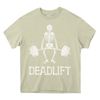 Mossy deadlift funny halloween skeleton weight lifting workout Heavy Core Tee - longCreatives