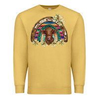 Antique Gold scottish calf rainbow Premium Sweatshirt - BarkalooDesign