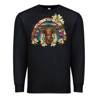 Black scottish calf rainbow Premium Sweatshirt - BarkalooDesign