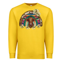 Lemon scottish calf rainbow Premium Sweatshirt - BarkalooDesign