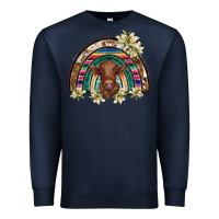 Navy scottish calf rainbow Premium Sweatshirt - BarkalooDesign