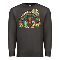 Smoke scottish calf rainbow Premium Sweatshirt - BarkalooDesign