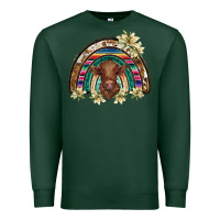 Sports Green scottish calf rainbow Premium Sweatshirt - BarkalooDesign