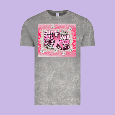Survivor Cancer Awareness Vintage Tee Designed By Cowgirlartshop