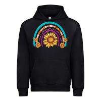 Foreset Green rainbow sunflower Urban Hoodie - AdoDesignShop