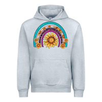 Heather Grey rainbow sunflower Urban Hoodie - AdoDesignShop
