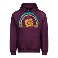 Mauve Wine rainbow sunflower Urban Hoodie - AdoDesignShop