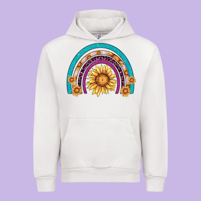 Rainbow Sunflower Urban Hoodie Designed By Adodesignshop
