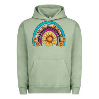 Pigment Oil Green rainbow sunflower Urban Hoodie - AdoDesignShop