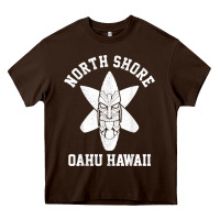 Chocolate Brown Oahu Hawaii North Shore Surf Beach Surfing Surfer Gift Heavy Core Tee - longCreatives