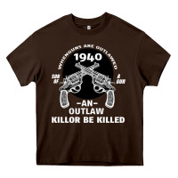 Chocolate Brown Guns - When guns are outlawed I'll be outlaw Heavy Core Tee - Bettercallsaul