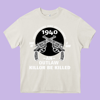 Guns - When Guns Are Outlawed I'll Be Outlaw Heavy Core Tee Designed By Bettercallsaul