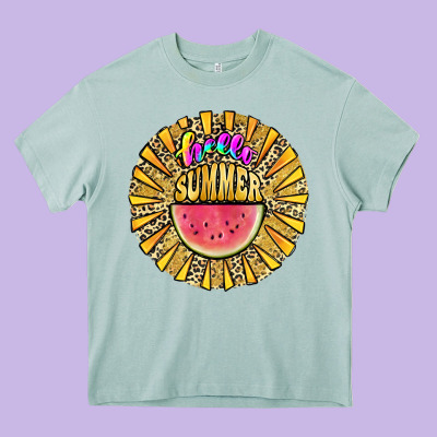 Hello Summer Heavy Core Tee Designed By Jahusdesignshop