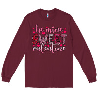 Burgundy be mine sweet valentine Long Sleeve Tee - OliviaCreatesArt