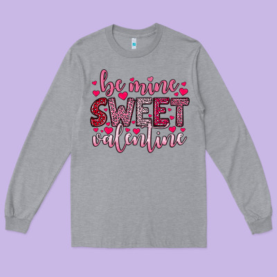 Be Mine Sweet Valentine Long Sleeve Tee Designed By Oliviacreatesart