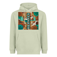Matcha blessed cross Heavyweight Hoodie - BarkalooDesign