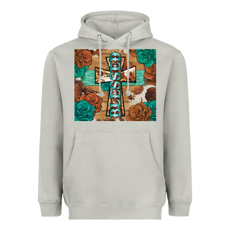 Blessed Cross Heavyweight Hoodie by BarkalooDesign | Teevron
