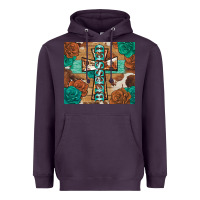 Plum blessed cross Heavyweight Hoodie - BarkalooDesign
