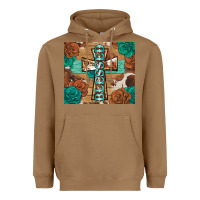 Toasted Coconut blessed cross Heavyweight Hoodie - BarkalooDesign