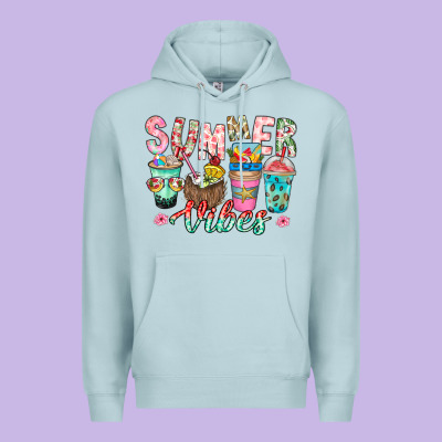 Summer Vibes Premium Hoodie Designed By Cowhidedigitalart