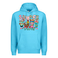 Ocean Blue Summer Vibes Premium Hoodie - CowhideDigitalArt
