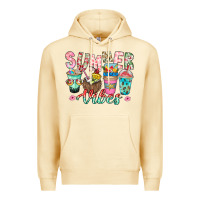 Pina Colada Summer Vibes Premium Hoodie - CowhideDigitalArt