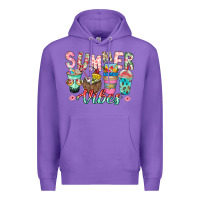 Purple Summer Vibes Premium Hoodie - CowhideDigitalArt