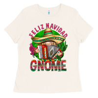 Bone Feliz Navidad gnome Ladies Tee - NancyCooperArtShop