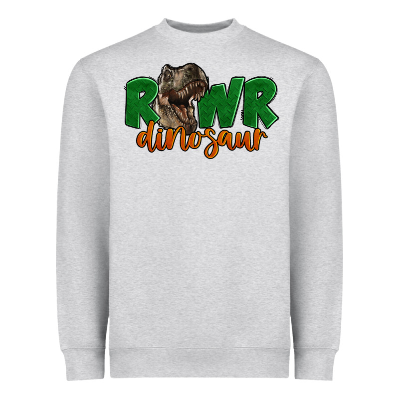 Rawr Dinosaur Heavyweight Sweatshirt by LillyAllenDesigns | Teevron