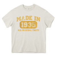 Cream Made in 1935 87th Birthday Gifts 87 Year old Birthday T-Shirt Heavy Core Tee - longCreatives