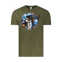 Vintage Olive hello winter Vintage Tee - CowGirlArtShop