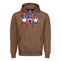 Chestnut american flag gnomes sunflowers star Zipper Hoodie - Artiststas
